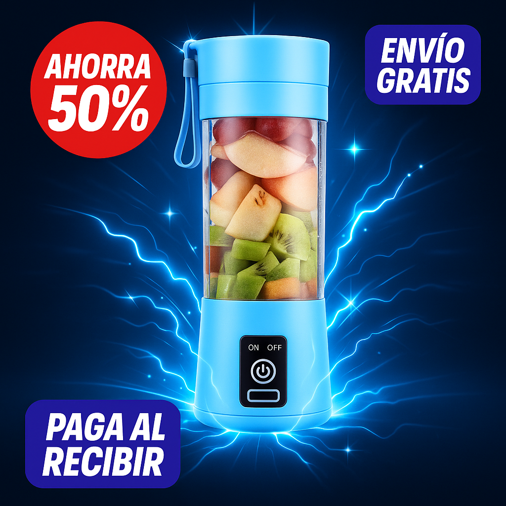 Batidora Licuadora Portable Azul
