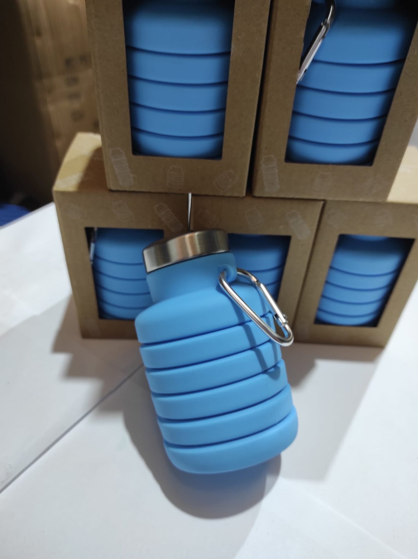 Botella de agua portátil de silicona